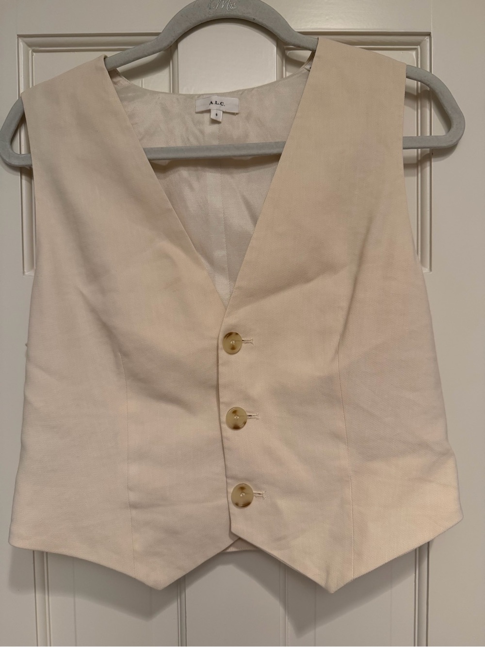 A.L.C. Ivory Tailored Vest